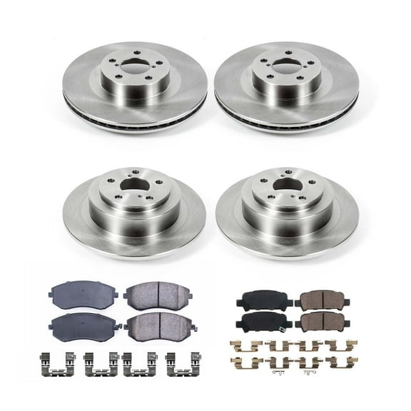 Ultimate Brakes Front and Rear Ceramic Brake Pad and Rotor Kit with Hardware WM81275