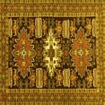 thumbnail image 1 of Ahgly Company Machine Washable Indoor Square Persian Yellow Traditional Area Rugs, 8' Square, 1 of 4