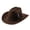 Z57-Coffee, variant on Brown Cowboy Hat for Men Women, Vintage Wide Brim Western Felt Headwear with Decorative Band, Packable Travel Hats Soft Sun Protection Casual Headwear