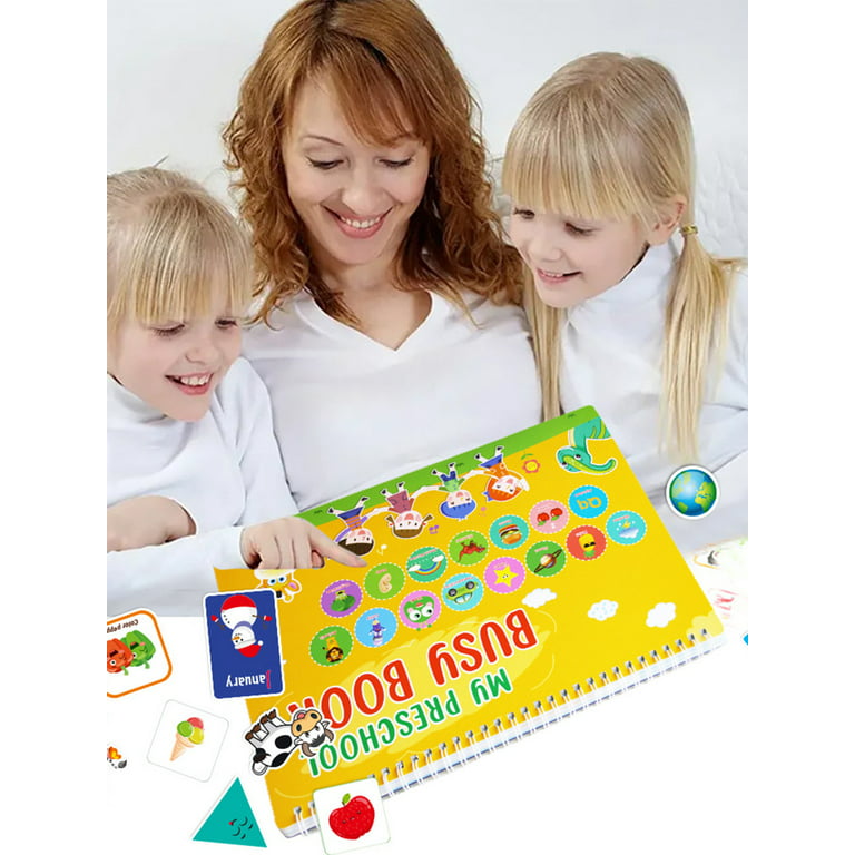 Portable Jelly Sticker Books for Kids 2-4,Montessori Busy Book, Preschool  Learning Activities Quiet Busy Book for 3 4 5 Year Old Girls Boys Birthday