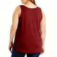 thumbnail image 5 of LIBRCLO Womens Tank Tops Plus Size Crew Neck Solid Shirts Fashion Summer Casual Loose Tank, 5 of 8