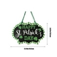 thumbnail image 3 of MXTPOV St Patricks Day Decorations, Happy St. Patrick's Day Sign Sham's Wood Hanging Sign Wooden St. Patrick's Day Front Door Decorative Luck Shamrocks Mountain Shaped Wall ,Home Decor, 3 of 4