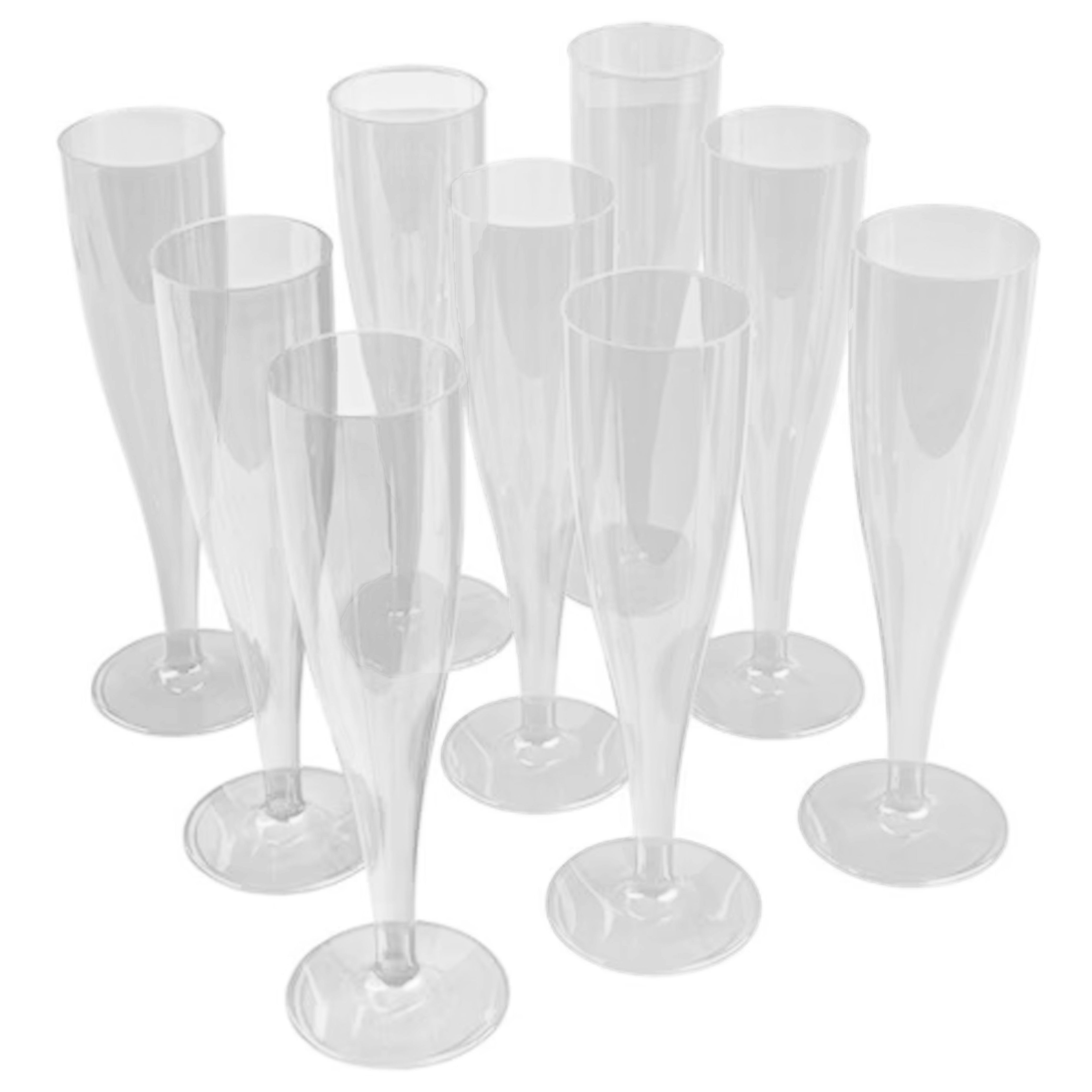 KLOVEO Plastic Champagne Flutes - Set of 6 - Made in Italy - Insanely  Durable and Versatile Plastic Champagne Glasses - Reusable, Dishwasher  Safe, Mimosa Glasses, White Wine - 5 oz, Clear - Yahoo Shopping