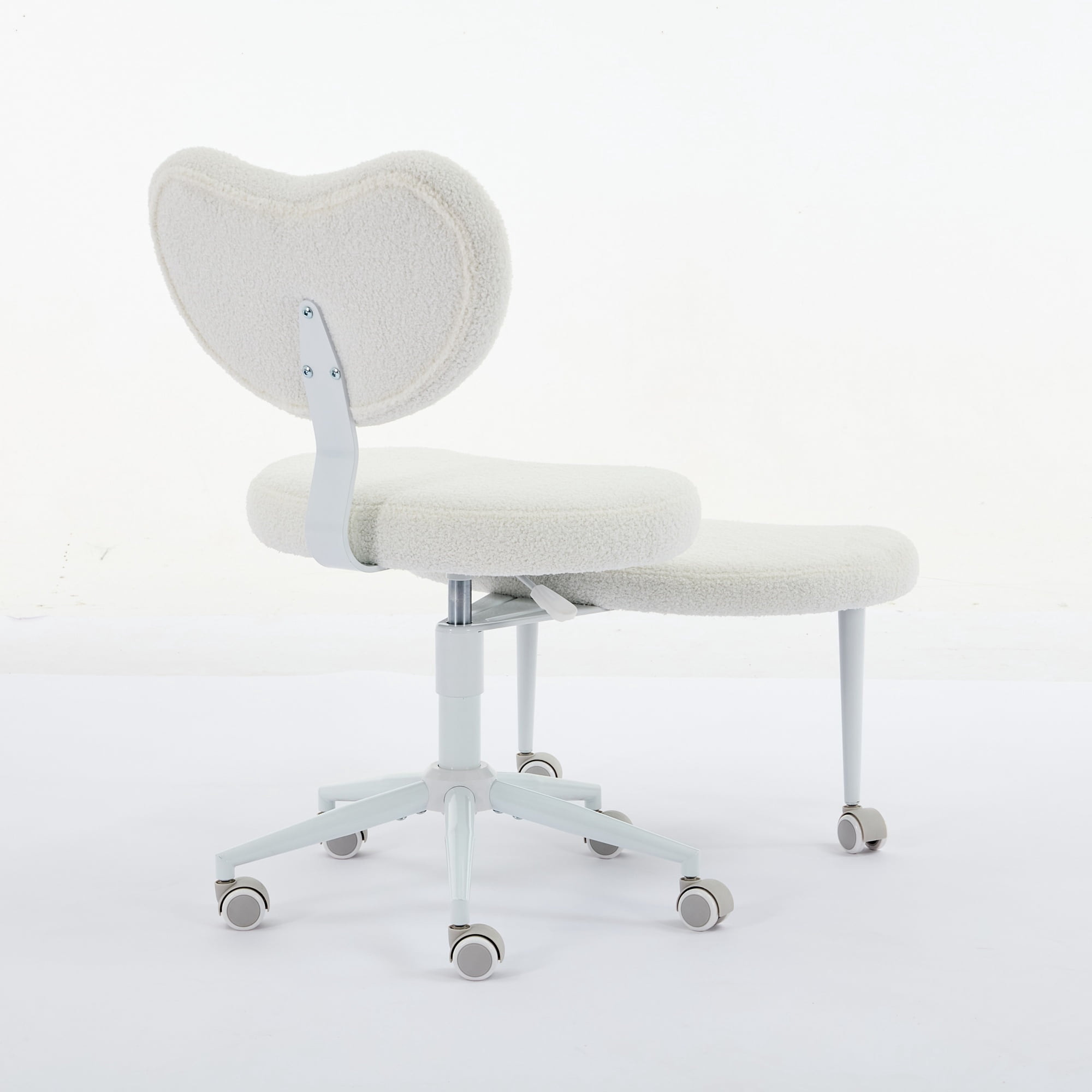 Meditation Chair Plus, Cross Legged Chair with Wheels, ADHD Chair, Criss Cross Desk Chair with Lumbar Support and Adjustable Stool, Flexible Design for Fidgety Sitters, Ivory