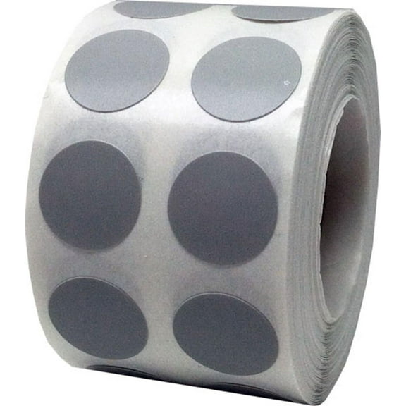 Grey Circle Stickers, 13 mm 1/2 Inch Dot Labels 1000 Pack