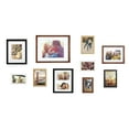 thumbnail image 1 of Kate and Laurel Gallery Mid-Century Wood Wall Frame Set, Set Of 10, Walnut Brown, Gold, Black, and White, 1 of 7