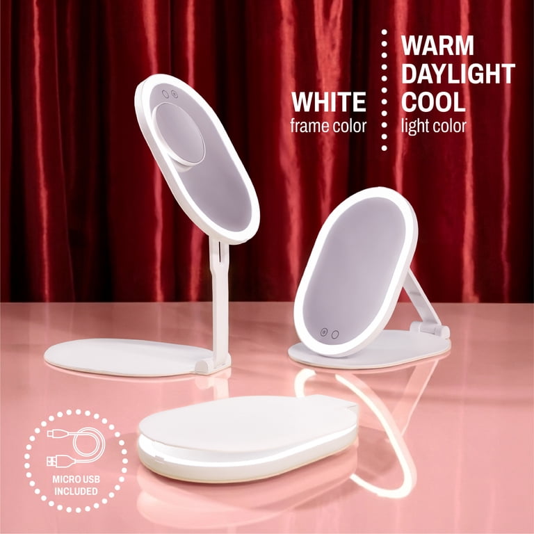 ONYX Professional Ultra Slim LED Foldable Mirror - Walmart.com