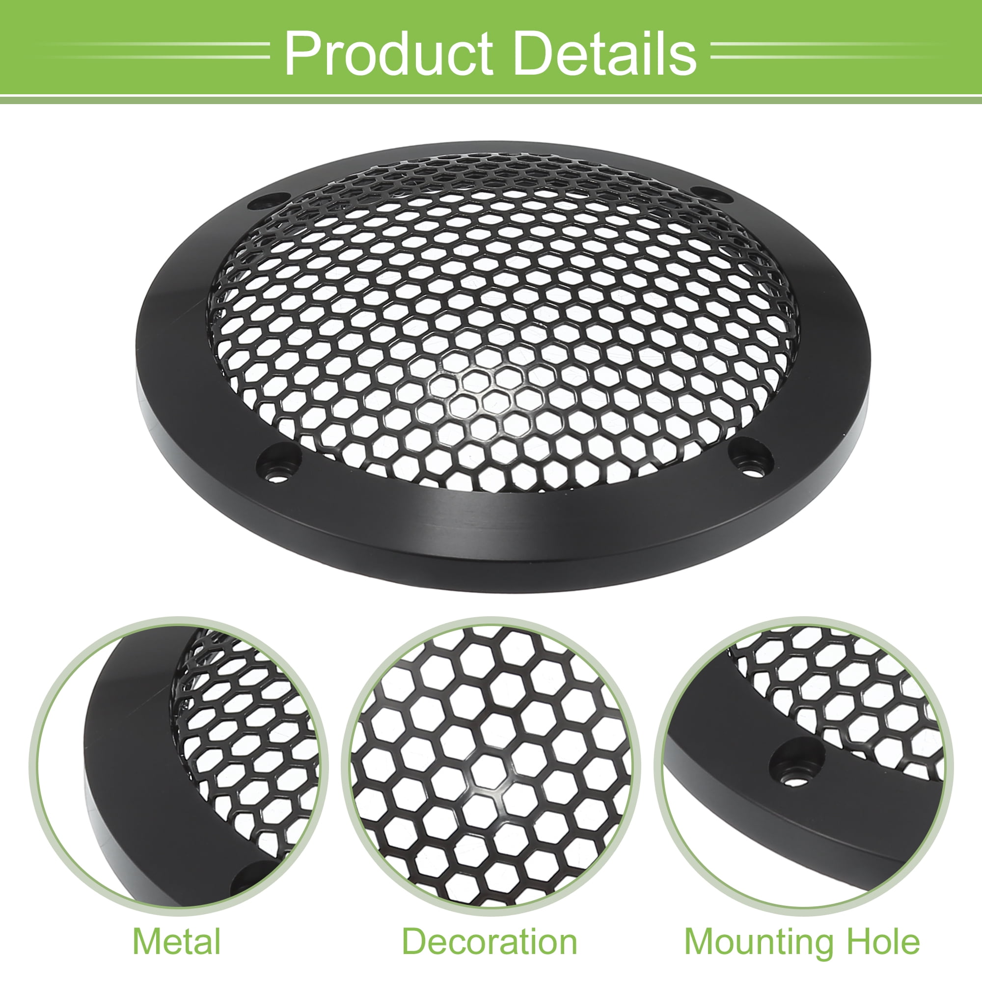 Unique Bargains Universal 3 Inch Car Speaker Grills Cover with Mounting Screws