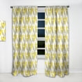 thumbnail image 2 of Designart 'Abstract Retro Geometric Pattern Design II' Mid-Century Modern Curtain Panel, 2 of 5