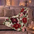 thumbnail image 6 of Vibrant Peony Pumpkin Autumn Botanical Floral, Festive autumn celebration Scene, Warm Flannel Blanket for Living Room and Family Room, Art Lovers autumn celebration Gift, Festive Home Decor, 6 of 9