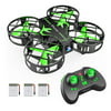Snaptain Mini Toy Drone for Kids & Beginners with 3D Flips, Attitude Hold, One Key Return, Headless Mode, Speed Adjustment, Radio Control, Green