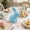 #0019-Blue, variant on CREATITOY Premium Standing Easter Bunny Figurine Shiny Glitter Bow Spring Holiday Yard Table New Arrival Decor