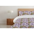 thumbnail image 4 of Ambesonne Flowers Down Alternative Quilt Comforter, Spring Petals Floral Print, King, Lavender Pale Sepia and Green, 4 of 5