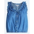 thumbnail image 5 of Free Assembly Eyelet Ruffle Sleeveless Chambray Top, Sizes XS-XL, 5 of 5