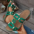 thumbnail image 5 of Slides Sandals for Women Trendy Cutout Open Toe Heels Comfortable Orthopedic Shoes Casual Platform Slip on Summer Dress Shoes Green Size 8.5, 5 of 8