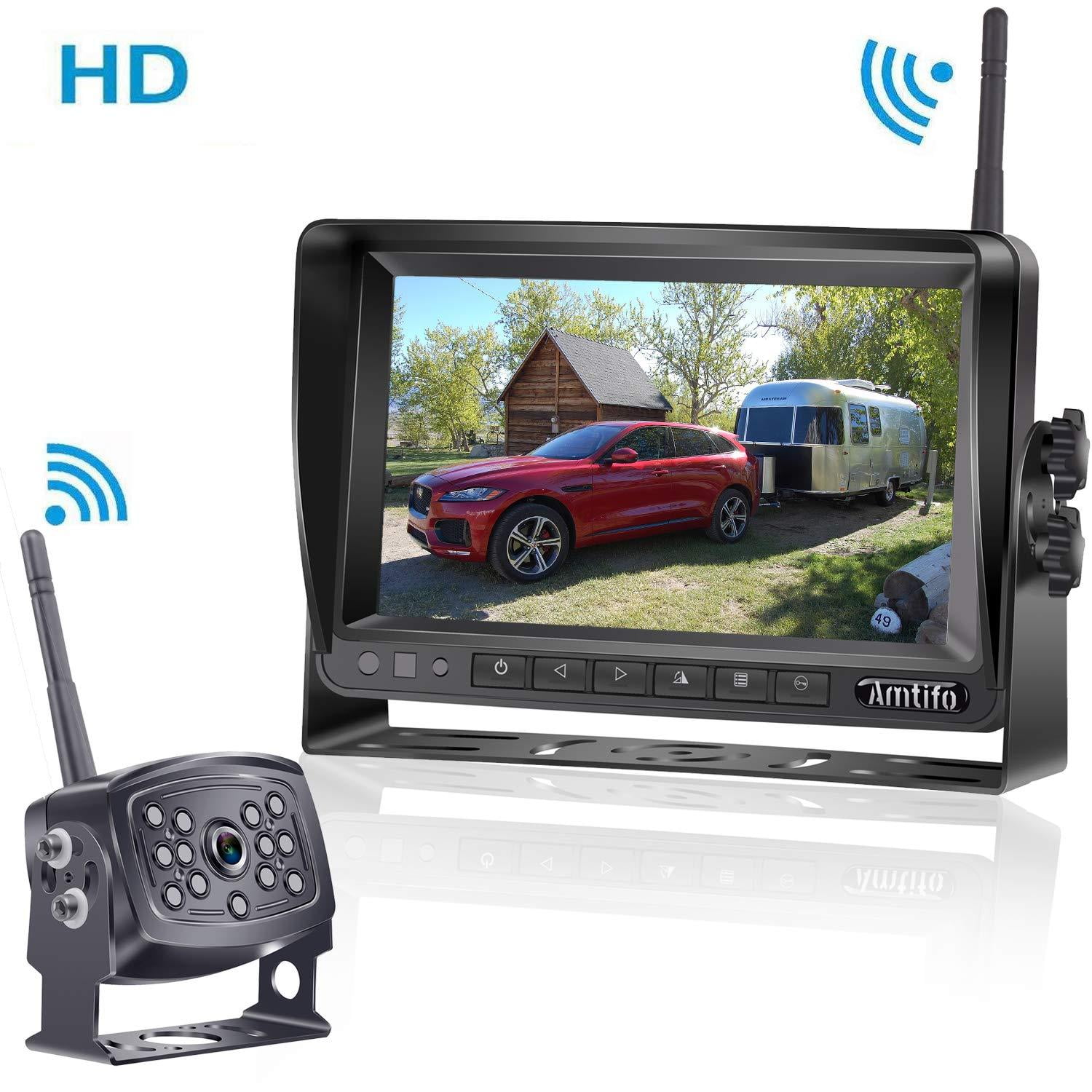 AMTIFO HD 960P Digital Wireless Backup Camera with 7 Inch Monitor for RVs,Trucks,Trailers