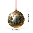 thumbnail image 3 of Eolstice Christmas Ball 2D Flat Acrylic Pendant, Tree Decoration and Scene Layout Accessory, For Holiday Display, 3 of 6