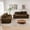 Brown, variant on Set Of Two Double-Seat Sofas, Crafted with Corduroy Fabric, Pearl-Like Piping, Tufted Design, No Assembly, Anti-Slip Design, Suitable for Living Rooms, Apartments and Studios (Black)