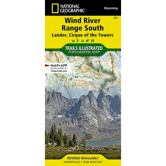 National Geographic Trails Illustrated M Wind River Range South Map [Lander, Cirque of the Towers], Book 727, (Paperback)