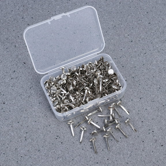 Sparsain 200Pcs Electroplating Paper Clips, Round Metal Paper Clips with Storage Box for Crafts DIY (Silver)