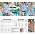 thumbnail image 5 of FreshPretty Womens Tops Dressy Casual Spring Summer Shirts Boho Floral V Neck Ruffle Cap Sleeve Business Work Blouses, 5 of 9