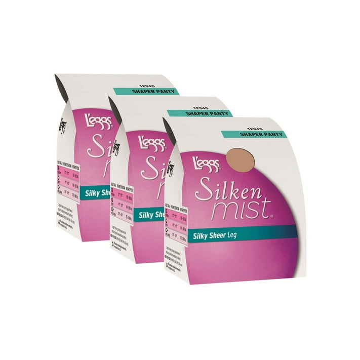 L'eggs Women's Silken Mist Silky Sheer Pantyhose Control Top Shaper 3 ...