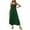Green, variant on VSSSJ Women's Spaghetti Straps Smocked Tiered Long Beach Sun Dresses Summer Sleeveless Solid Color Casual Flowy Ruffle Maxi Dress