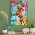 thumbnail image 2 of Dachshund Dog Stretched Canvas Size 8x12 – Basketball Canvas Print of Funny Dachshund Dog Wall Art, Basketball Sports Wall Decor, Home Decor, Dog Lover, 2 of 5