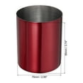 thumbnail image 2 of Uxcell Pencil Holder Pen Holder for Desk Stainless Steel Pencil Holders Cup Organizer Makeup Brush Holder Red, 2 of 5