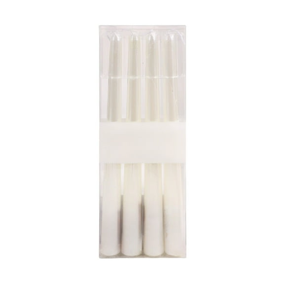Leodye 4Pcs/Box Long Pole Plating Thread Candle Romantic Smokeless Home Restaurant Wedding Party Decorative Candle -3.46*10IN