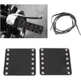 thumbnail image 4 of ZOUSSIQI 2Pcs Motorcycle Leather Handlebar Hand Grip Covers with Strap Motorcycle Heated Grip Pads Modification Accessories (Black) CA919-29465, 4 of 9