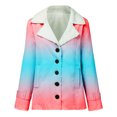 thumbnail image 5 of Winter Warm Plus Size Caots for Womens Zip Up Fashion Composite Plush Button Lapels Jacket Outwear Coat, 5 of 5