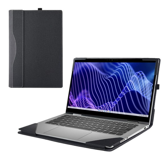 Laptop Cover for Dell Latitude 3340 13.3inch 2023-2024 Notebook PC [NOT Working with Other DELL Models].2-in-1 Detachable PU Leather Notebook Sleeve(Black)