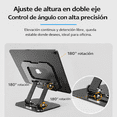 thumbnail image 4 of Soporte para Laptop Acero Carbono, Base para Laptop Plegable Portátil Estable y Antideslizante, Base Enfriadora para Laptop Stand con Base Giratoria de 360° y Altura Ajustable, PC/Tabletas, 4 of 7