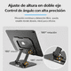 thumbnail image 4 of Soporte para Laptop Acero Carbono, Base para Laptop Plegable Portátil Estable y Antideslizante, Base Enfriadora para Laptop Stand con Base Giratoria de 360° y Altura Ajustable, PC/Tabletas, 4 of 7
