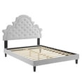 thumbnail image 3 of Modway Gwyneth Tufted Performance Velvet Full Platform Bed in Light Gray, 3 of 10
