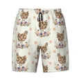 thumbnail image 4 of Lsque Mens Swim Trunks Flower Chicken Pattern - Bathing Suit Compression Liner - Beach Swim Shorts Swimwear - (S-3XL) - Stretch Quick Dry -Medium, 4 of 9