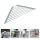 thumbnail image 2 of escurridor triangular de acero inoxidable para vajilla, color gris, 2 of 5
