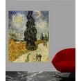 thumbnail image 2 of Wallhogs Van Gogh Road with Cypresses (1890) Wall Mural, 2 of 2