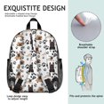 thumbnail image 5 of French Bulldog Footprint Backpack Backpack for School,Cute School Bag,Schoolbag with Adjustable Shoulder Straps & Padded Back,13.8"x11.4"x6", 5 of 6