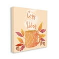 thumbnail image 3 of Stupell Industries Cozy Vibes Patterned Coffee Mug Autumn Leaves Graphic Art Gallery Wrapped Canvas Print Wall Art, Design by Dominika Godette, 3 of 7