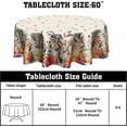 thumbnail image 2 of Happy Easter Tablecloth Round 60 Inch Spring Flowers Bunny Table Cloths Polyester Fabric Easter Flowers Rabbit Table Cover for Kitchen Dining Room Picnic Party Spring Outdoor, 2 of 6