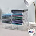 thumbnail image 2 of Support Empilable en Plastique Transparent pour CD - Contient 30 Boîtiers CD Standard, 2 of 2