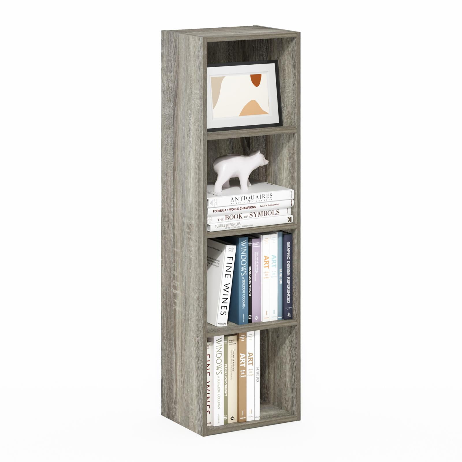Furinno Pasir 4Tier Open Shelf Easy Bookcase, Green/White  (图4)