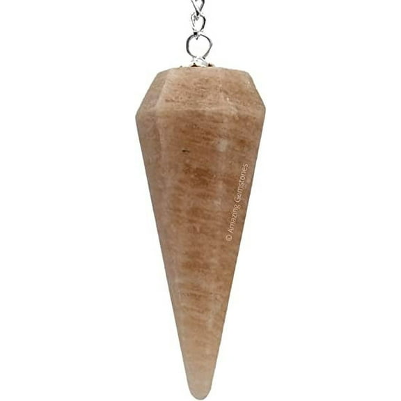 Cream Moonstone Crystal Pendulum Divination=
