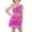 Hot Pink, variant on Halloween Outfits for Girls 2T,Girls Sequin Dance Two Piece Stretchy Performance Outfit Comfort Fit Top And Skirt Set for Party Shows