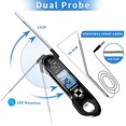 thumbnail image 2 of Kitchen Thermometer, Bbq Thermometer, Instant Read Cooking Thermometer, Meat Thermometer, with 2 Long Probes and LCD Display, for BBQ, Food, Meat, Milk, Pastry, 2 of 4
