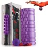 5 in 1 Foam Roller Set, Trigger Point Foam Roller Patented, Massage Stick, Massage Ball, Resistance Band for Deep Muscle Massage Pilates Yoga, Fitness Exercise for Whole Body