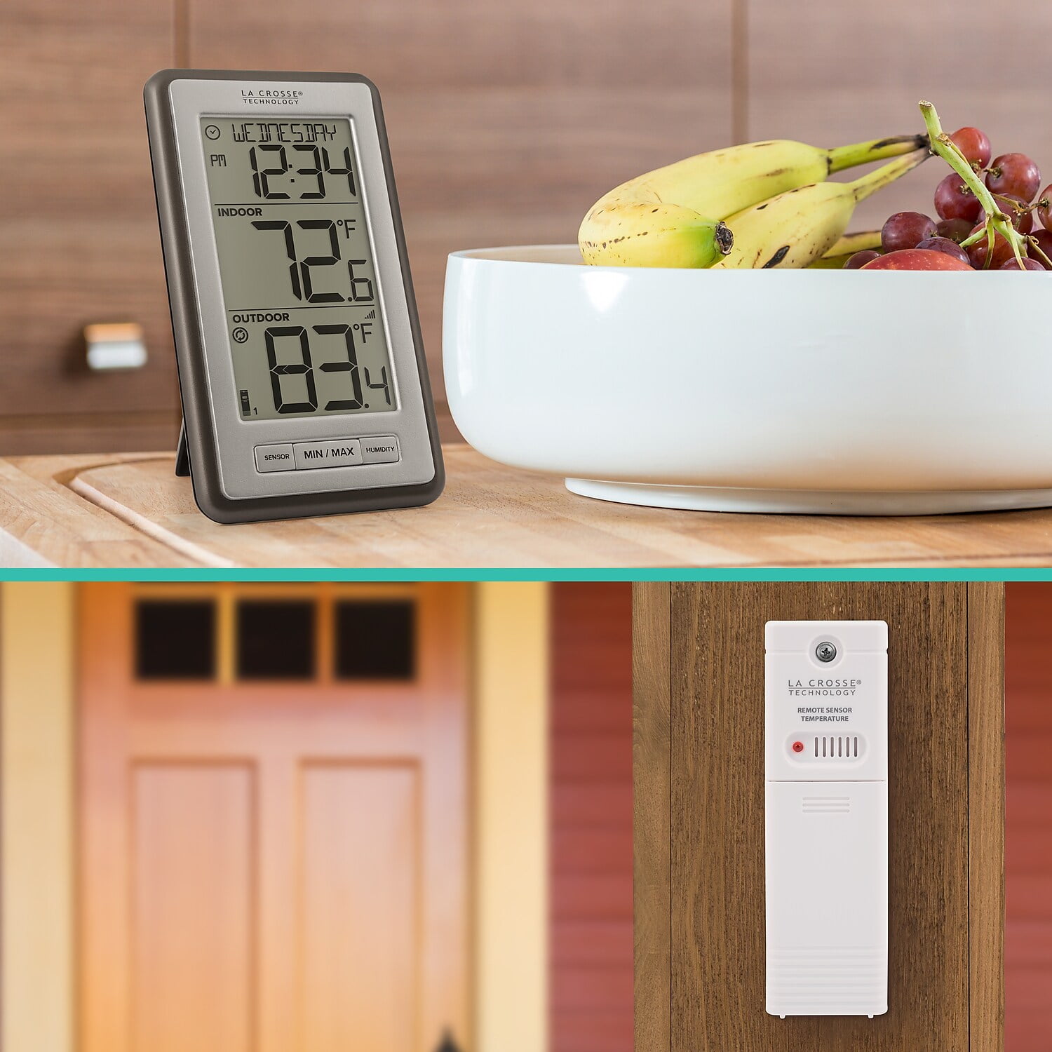 La Crosse Technology Wireless Digital Thermometer with Indoor Humidity  (WS-9160U-IT) WS-9160U-IT-CBP 