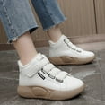 thumbnail image 3 of Mepaouo Platform Sneakers for Women Walking Slip Resistant Work Shoes Thick Wedge Casual Shoe(White,8), 3 of 9